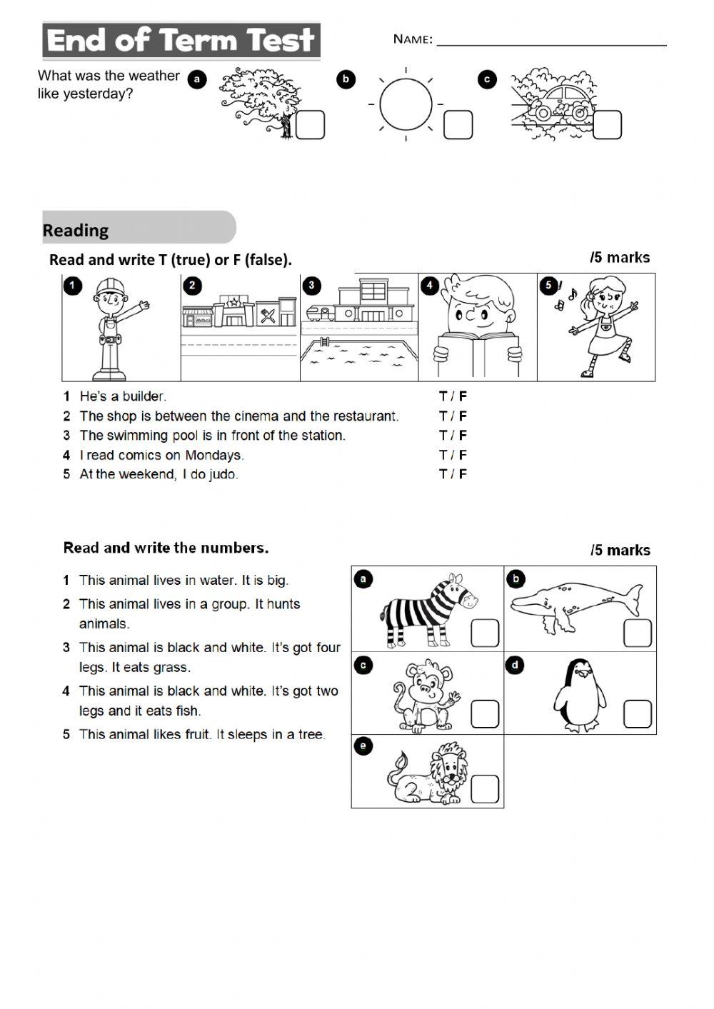 Beginner Kids 2020 Listening and Reading