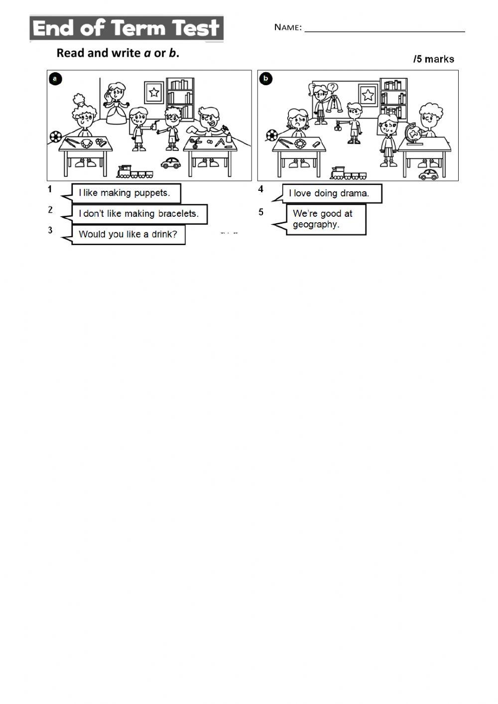 Beginner Kids 2020 Listening and Reading