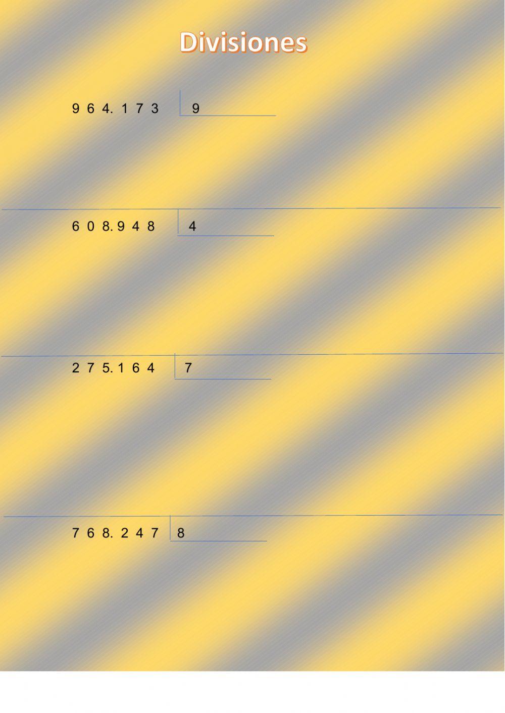 Divisiones por una cifra