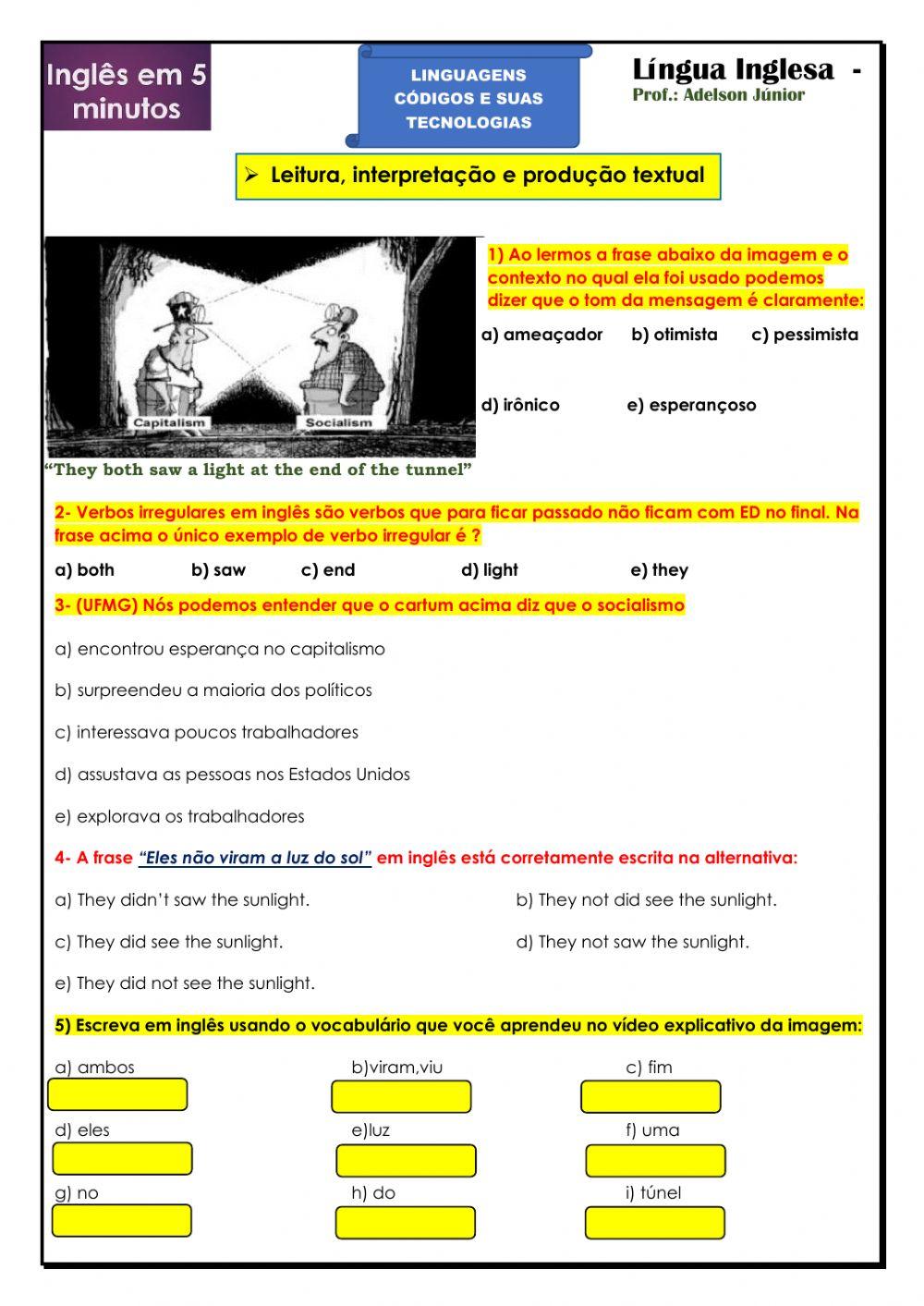 5 minutes English - leitura