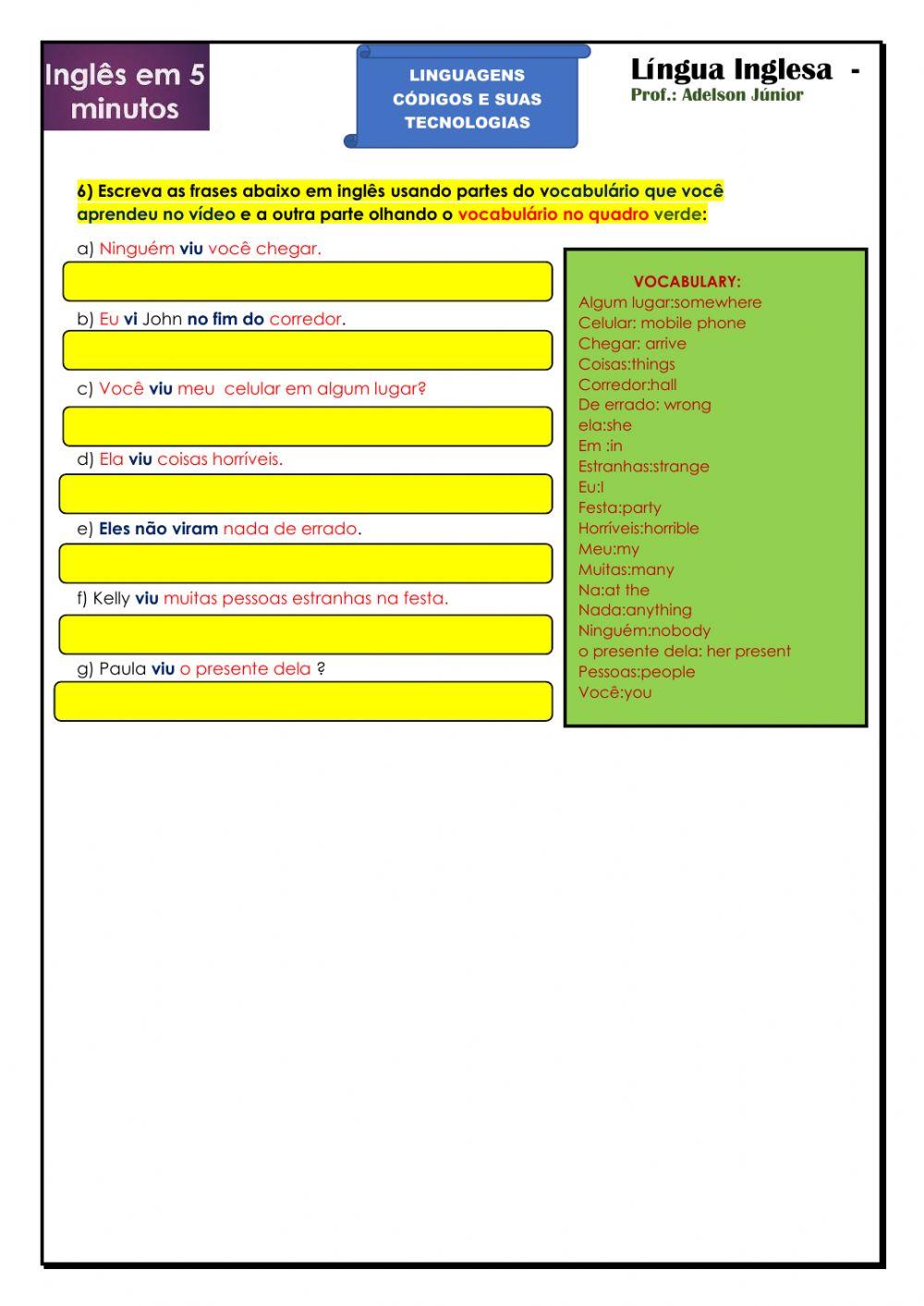 5 minutes English - leitura