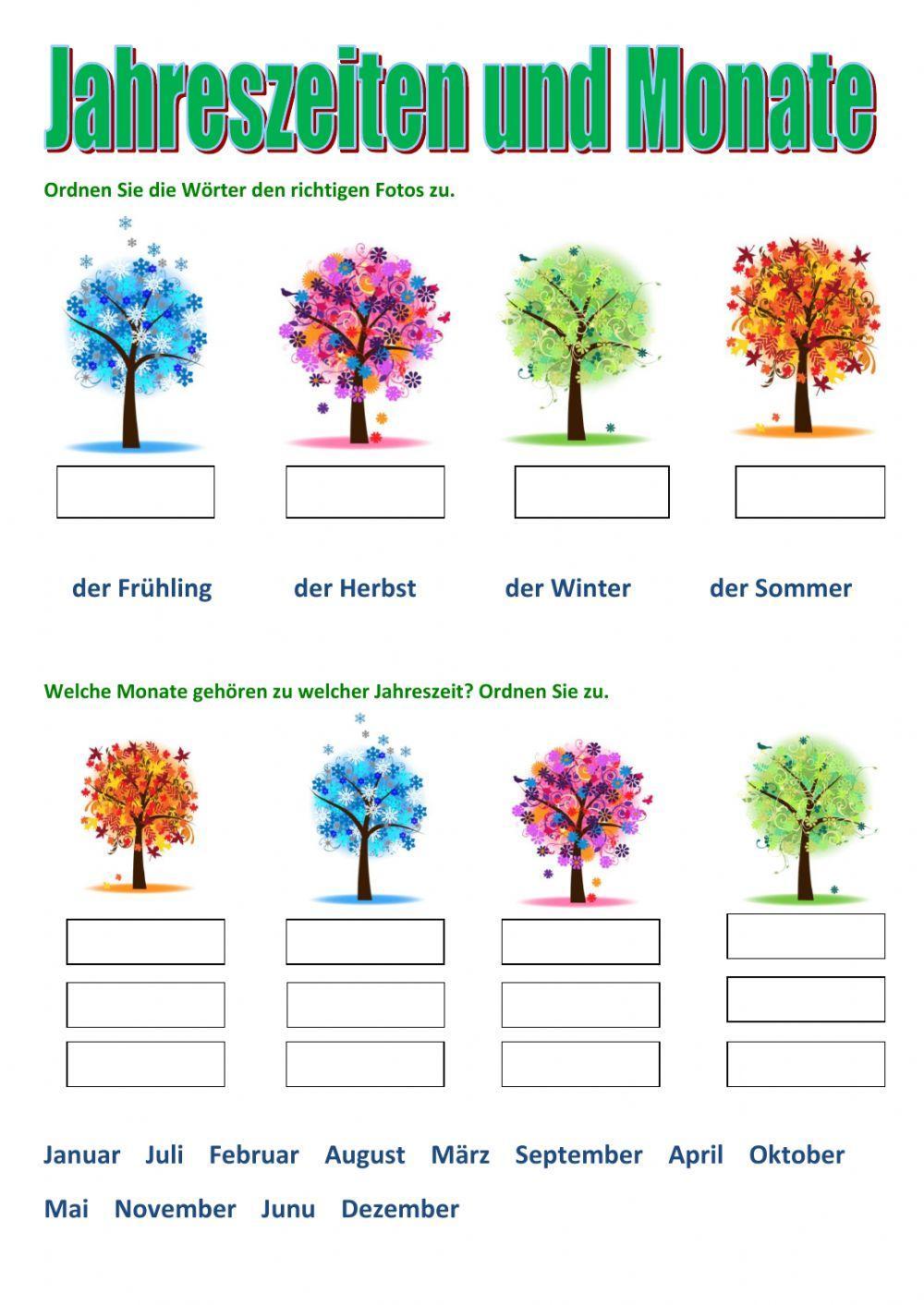 Horizonte 6 die Jahreszeiten, die Monate