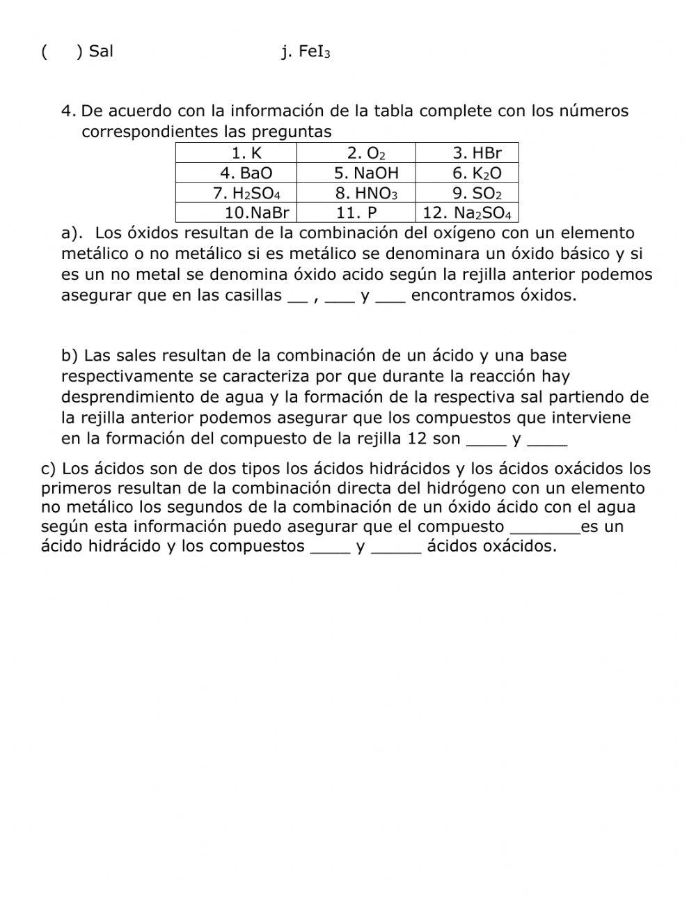 Compuestos químicos inorgánicos