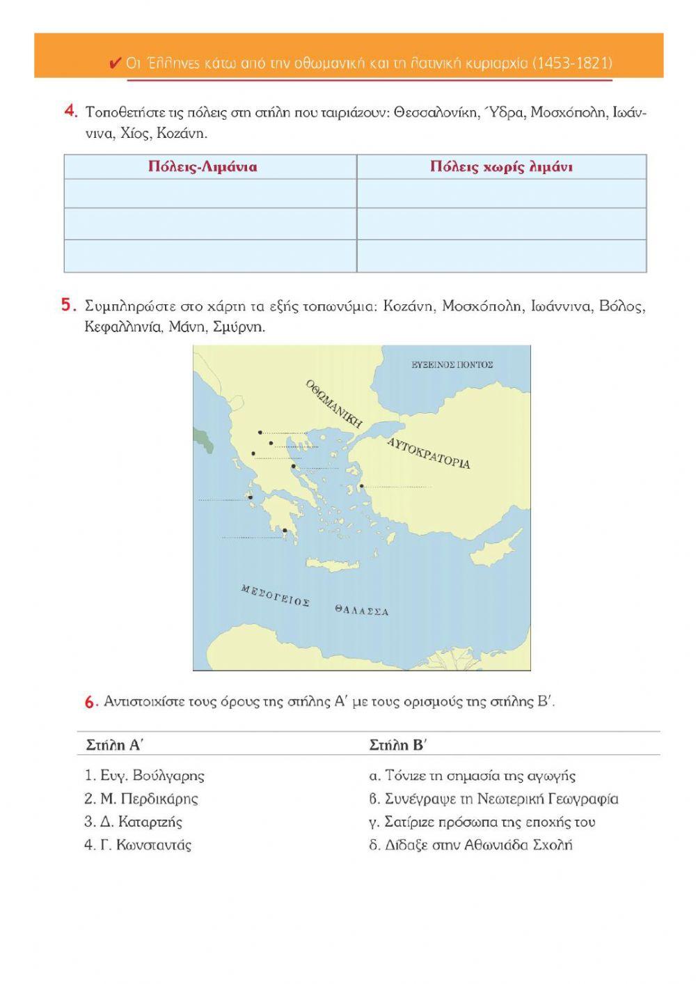 Οι Έλληνες κάτω από την οθωμανική και τη λατινική κυριαρχία (1453-1821)