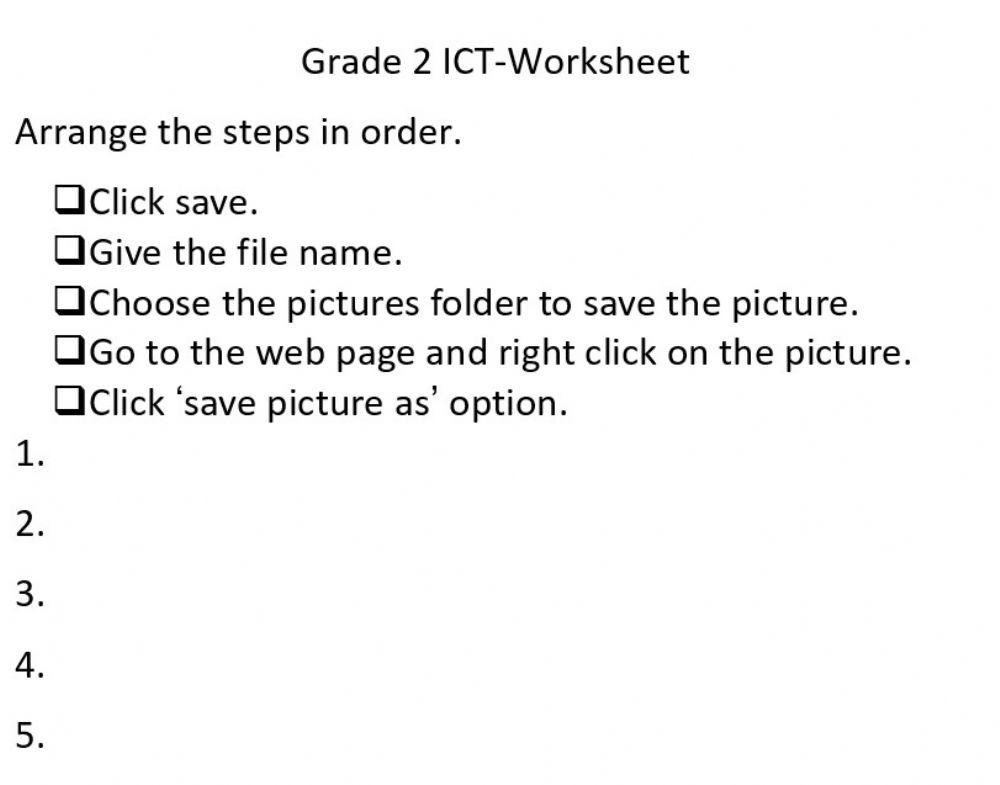 Ict worksheet