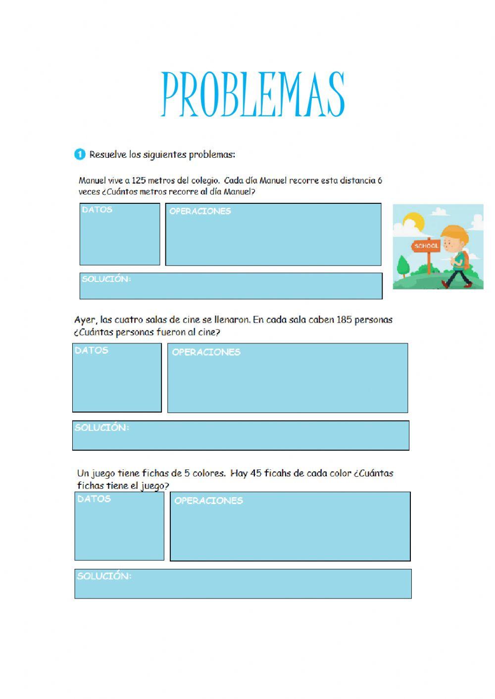 Problemas de multiplicaciones