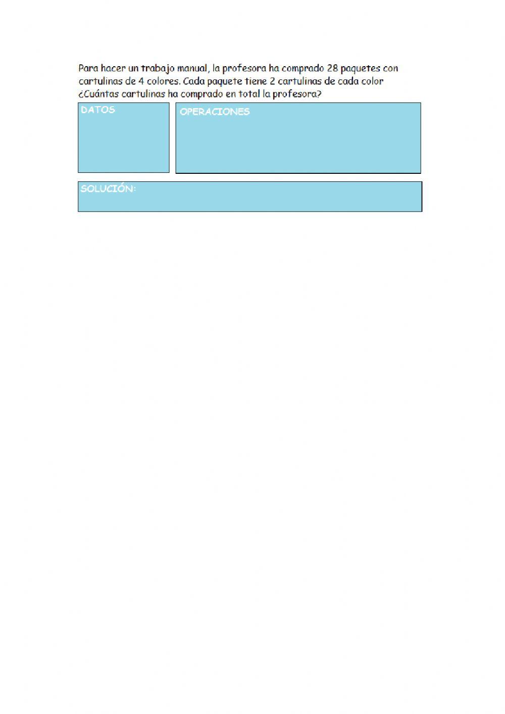 Problemas de multiplicaciones