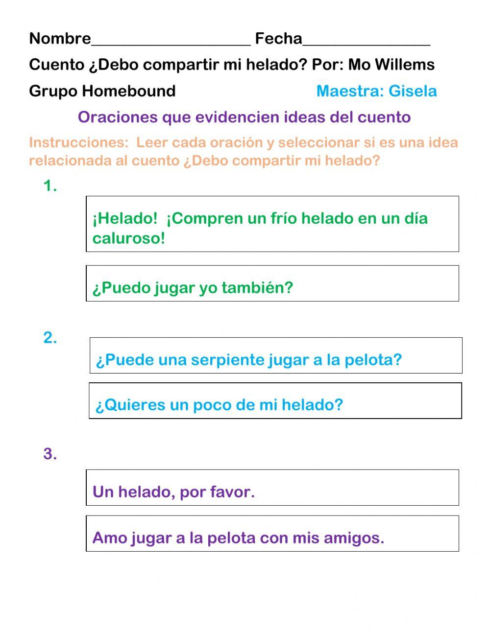 ¿Debo compartir mi helado?