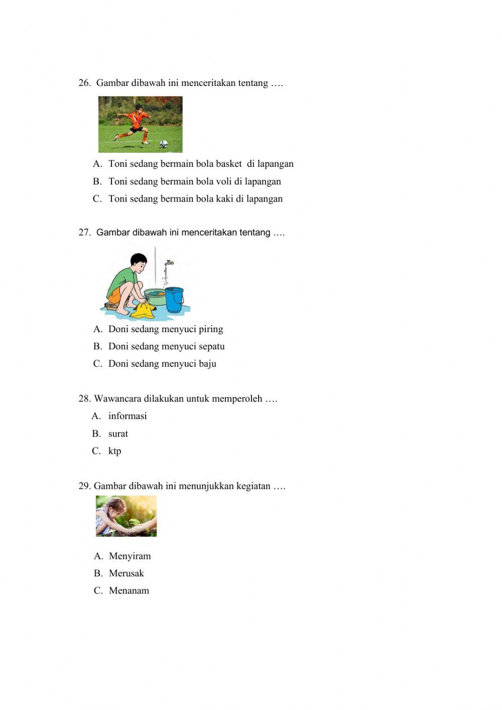 Soal PAS I B.Indonesia