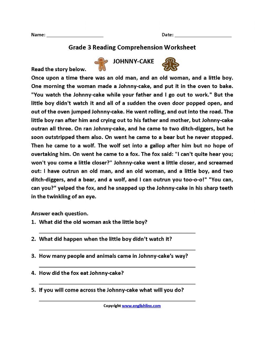 Reading Comprehension online exercise for 3 | Live Worksheets