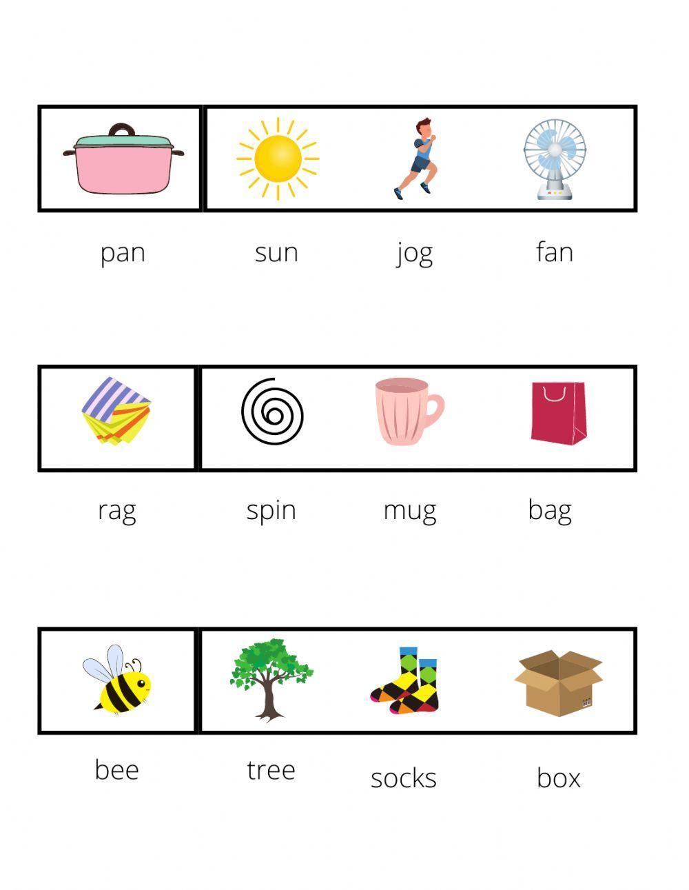 Rhyming words match Rhyming words match