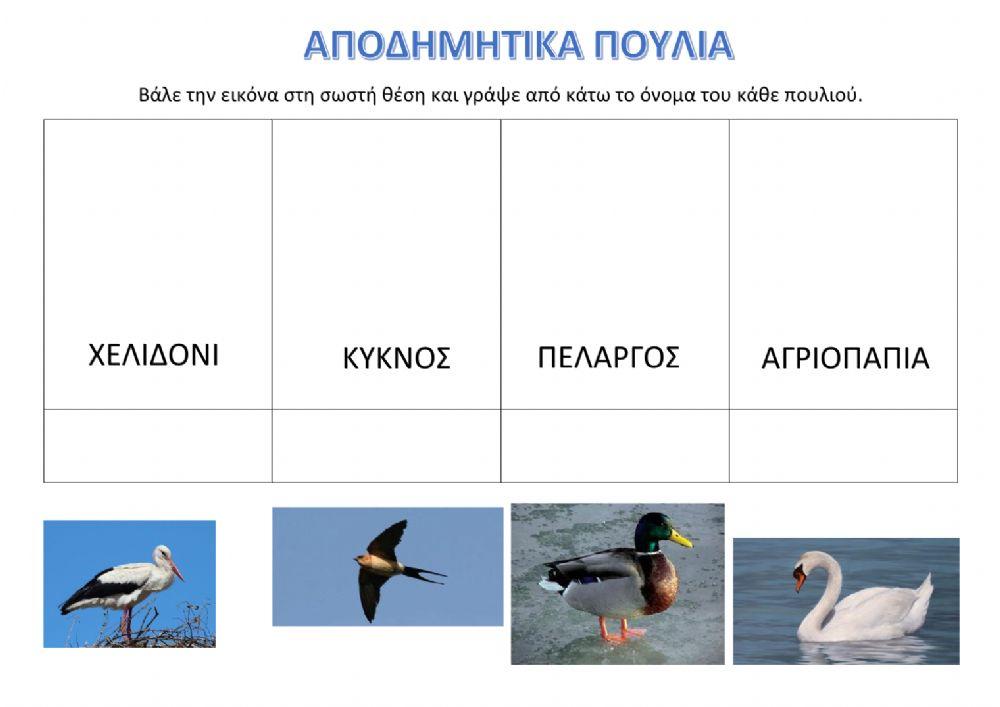 Αποδημητικά πουλιά