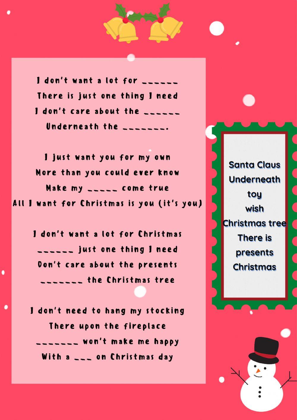 All I want for Christmas is you All I want for Christmas is you
