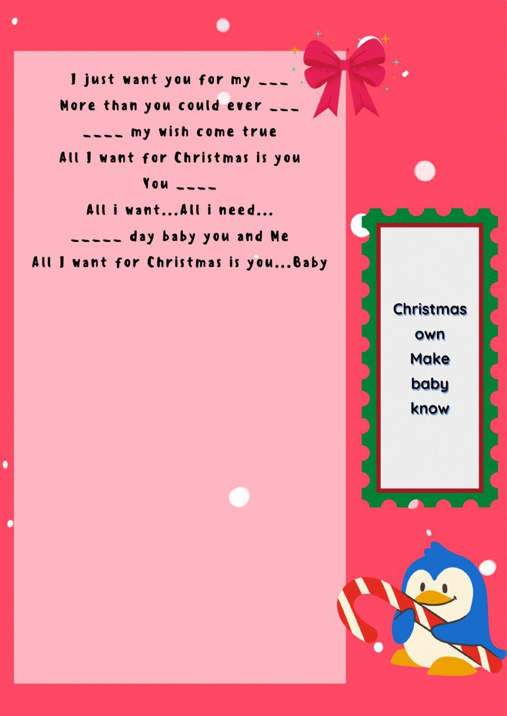 All I want for Christmas is you All I want for Christmas is you
