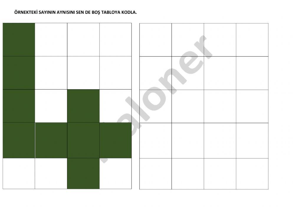 4 rakamı ile 3 sayfa çalışma