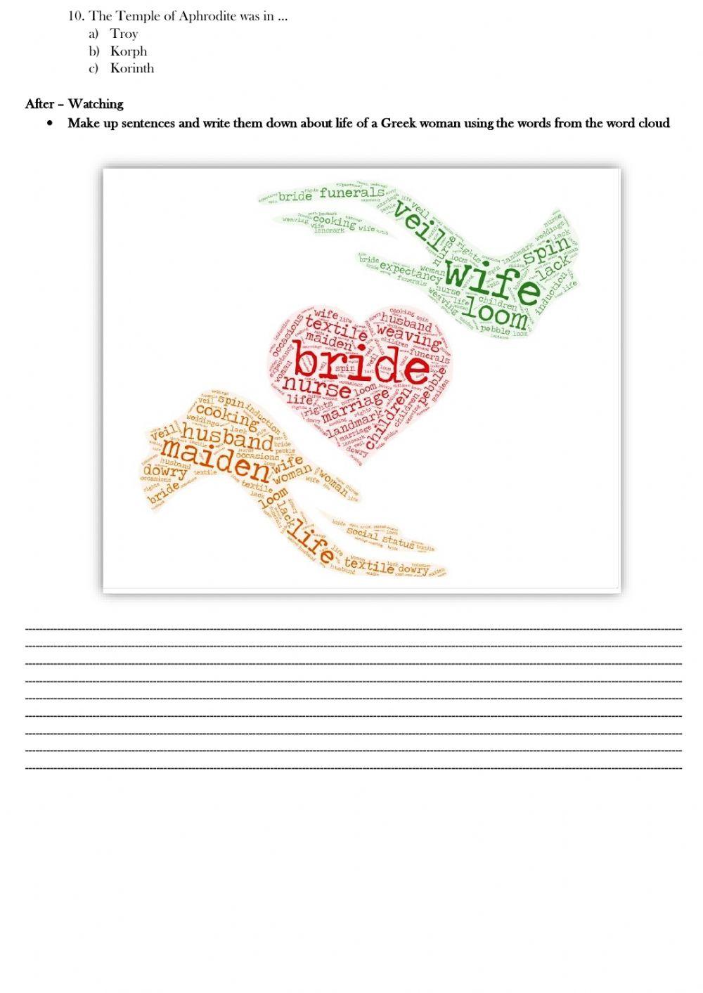 Life of a Greek woman