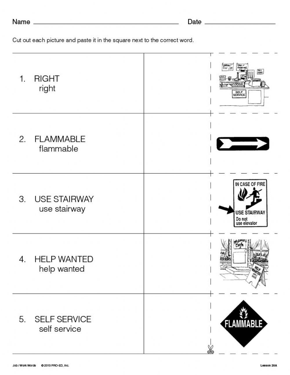Edmark words lesson 28A worksheet | Live Worksheets