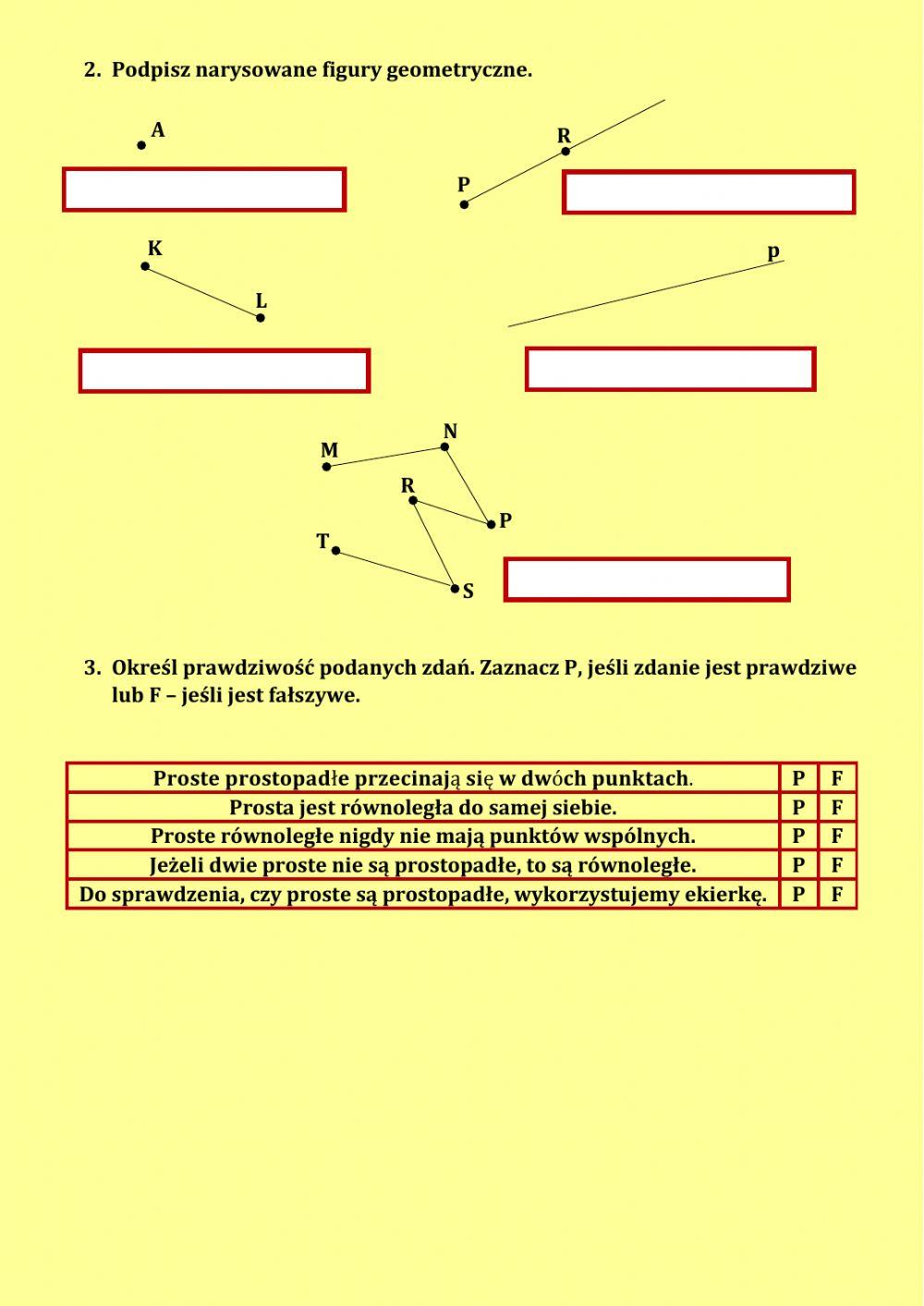 Podstawowe figury geometryczne