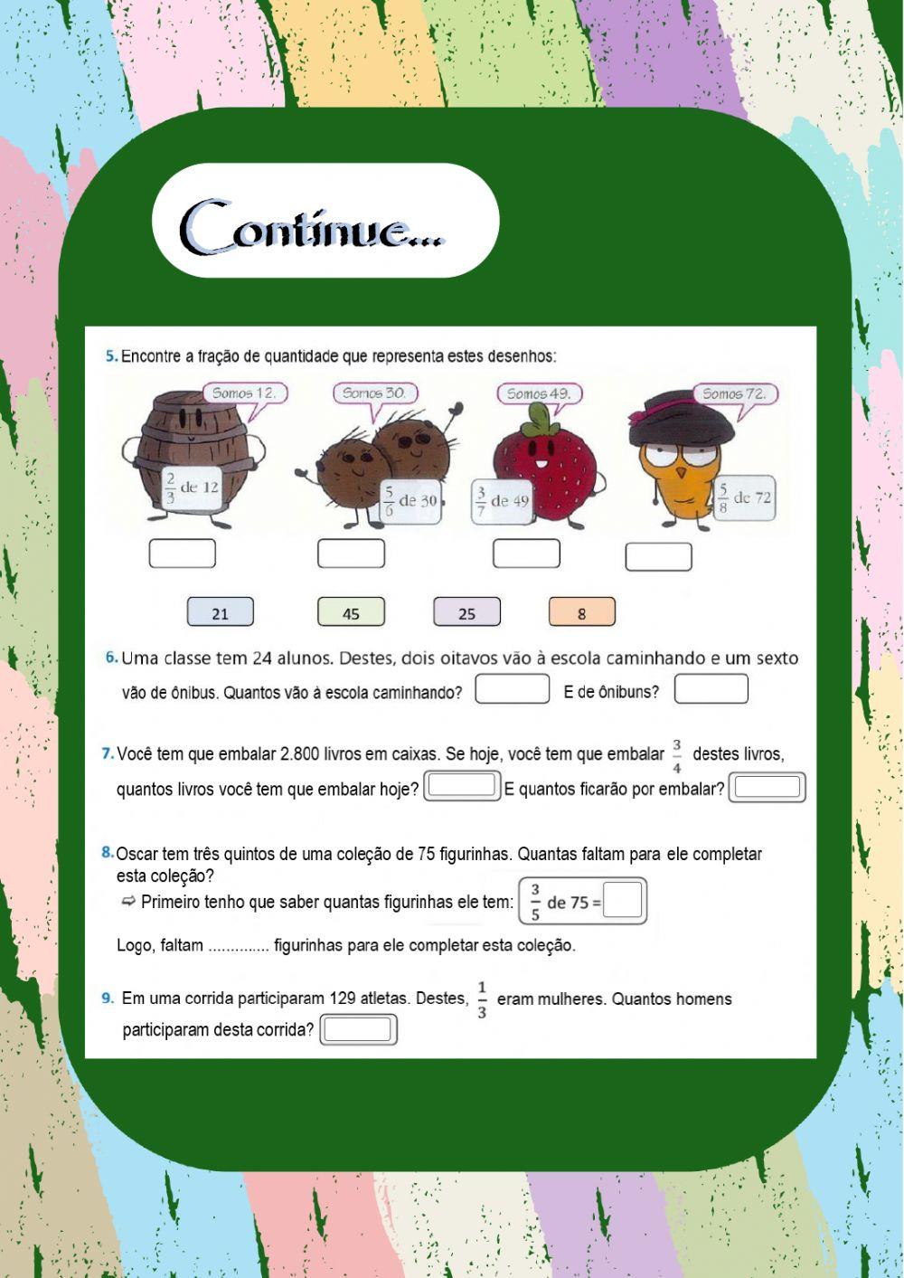 Fração de um número