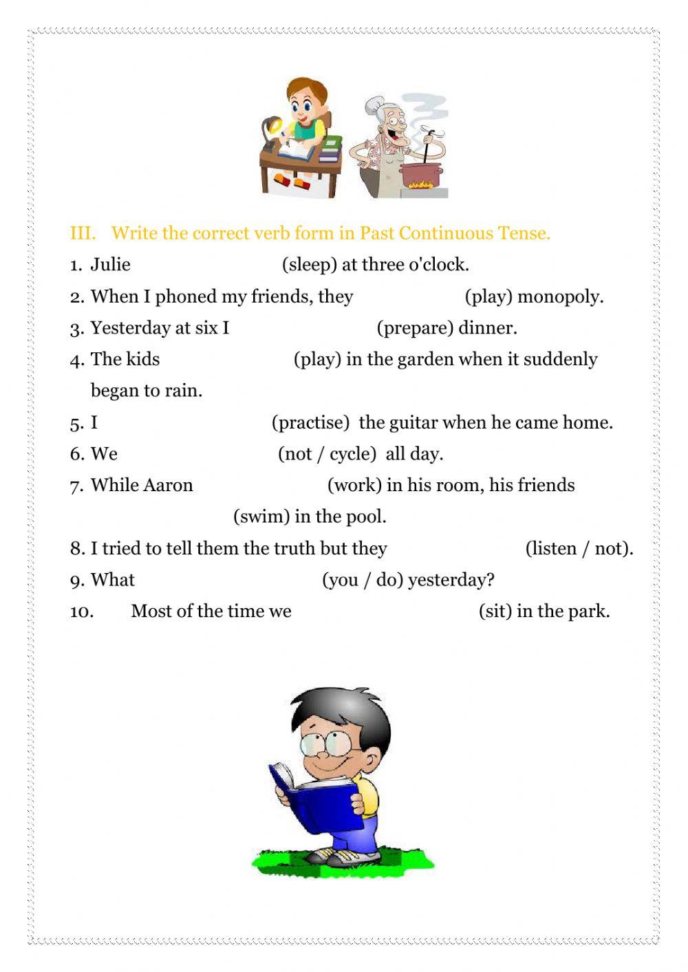 Past Continuous Tense