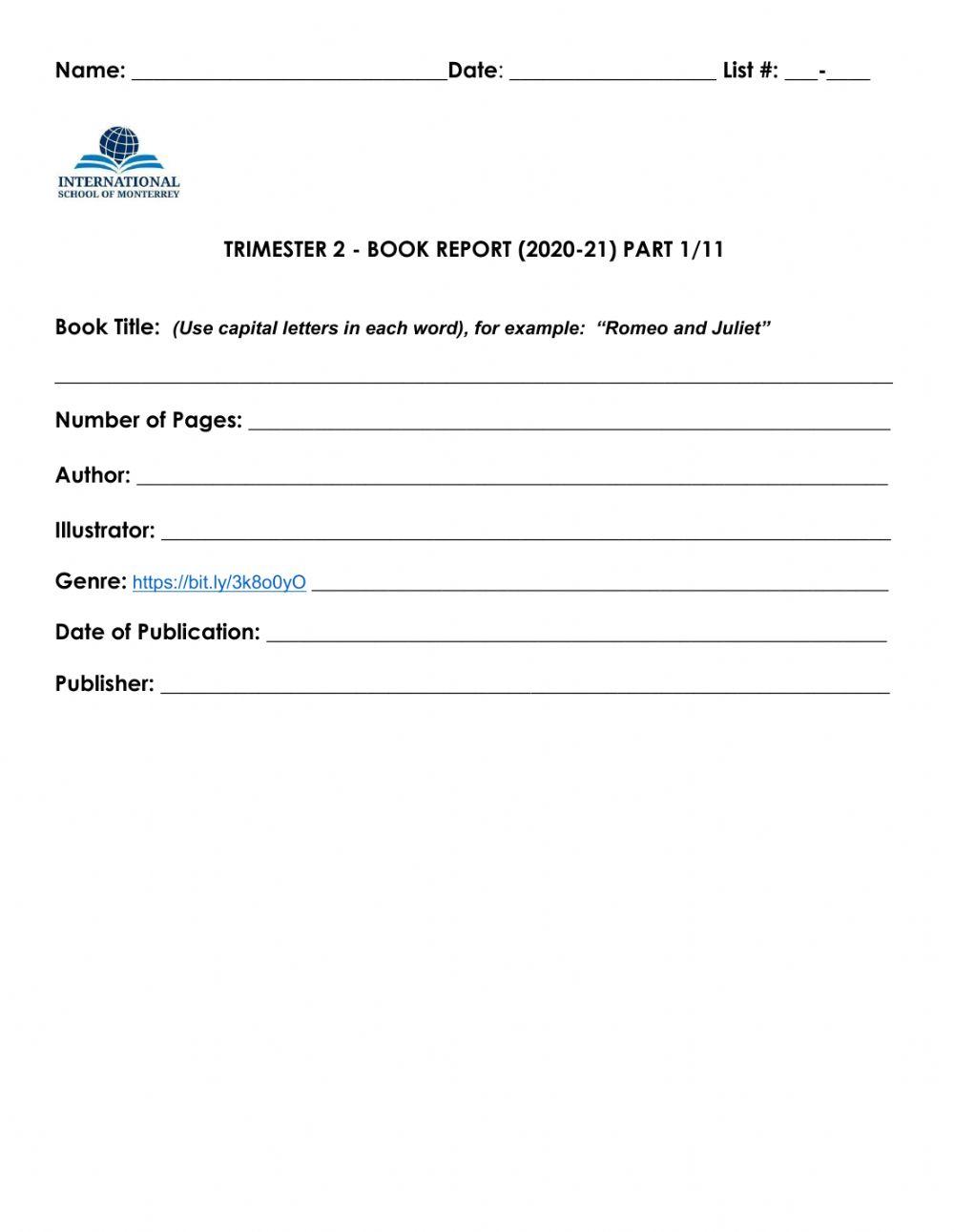 Book Report Part 1-11