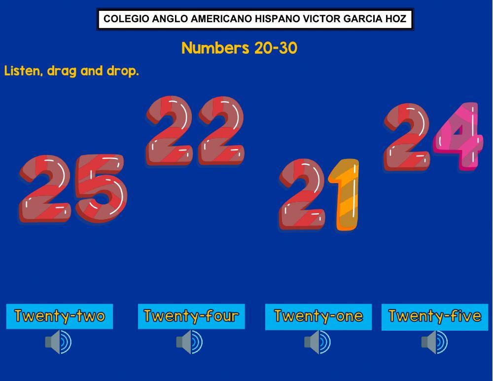 Numbers 20-30 Numbers 20-30