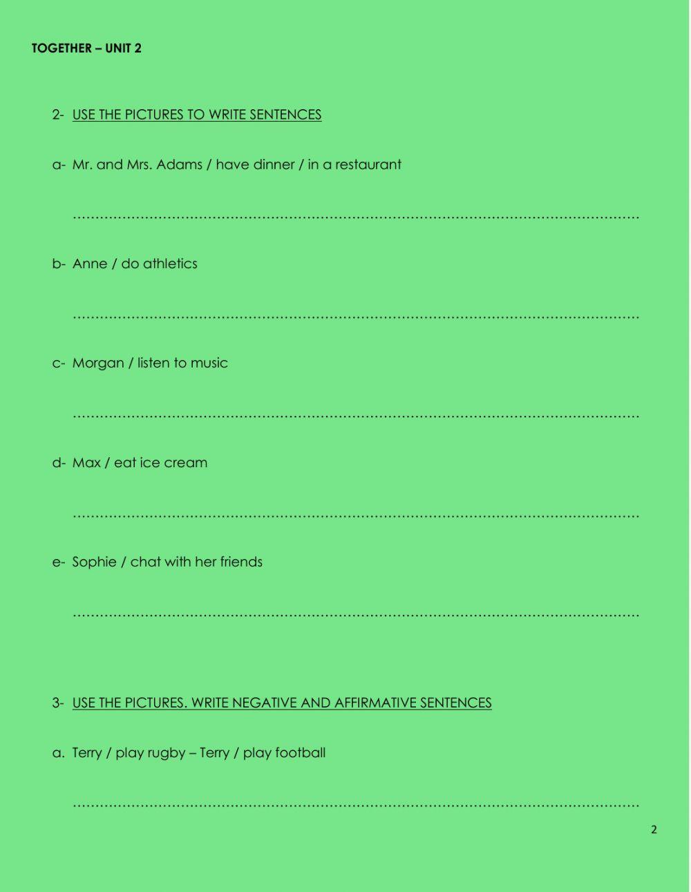 Present continuous (all forms)