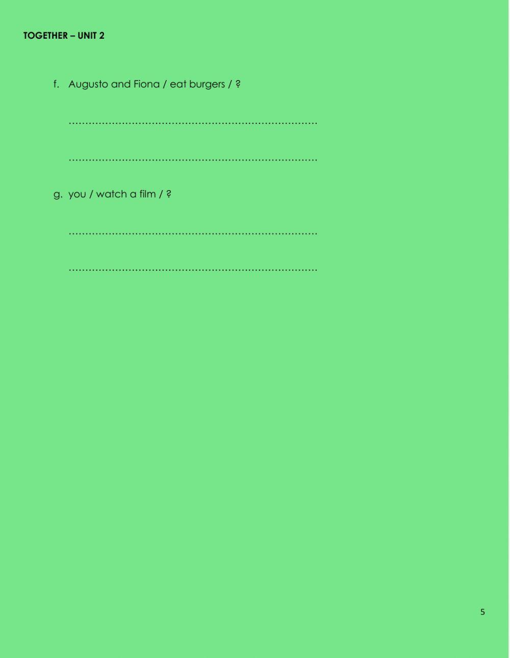 Present continuous (all forms)