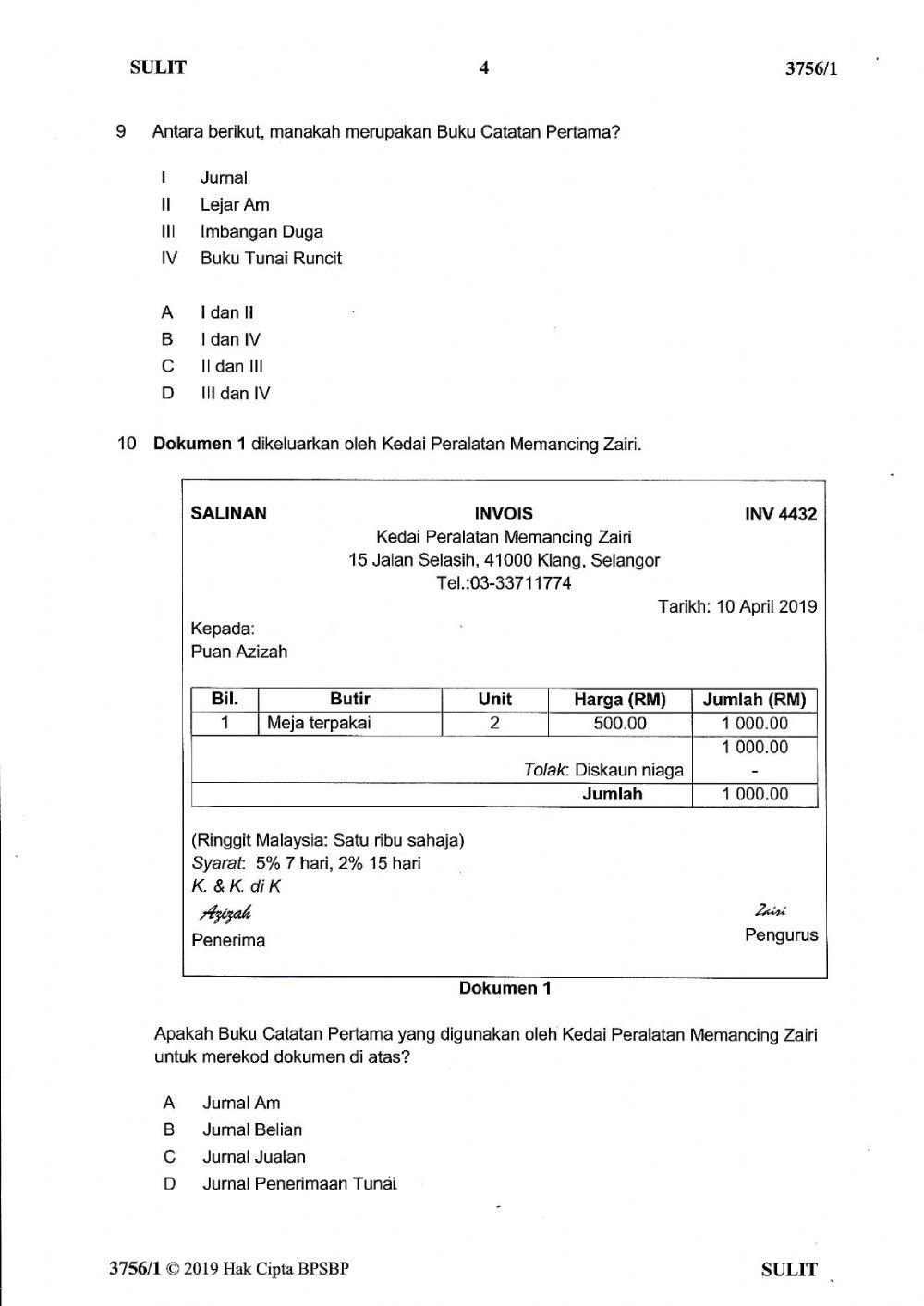 Percubaan sbp k1 2019