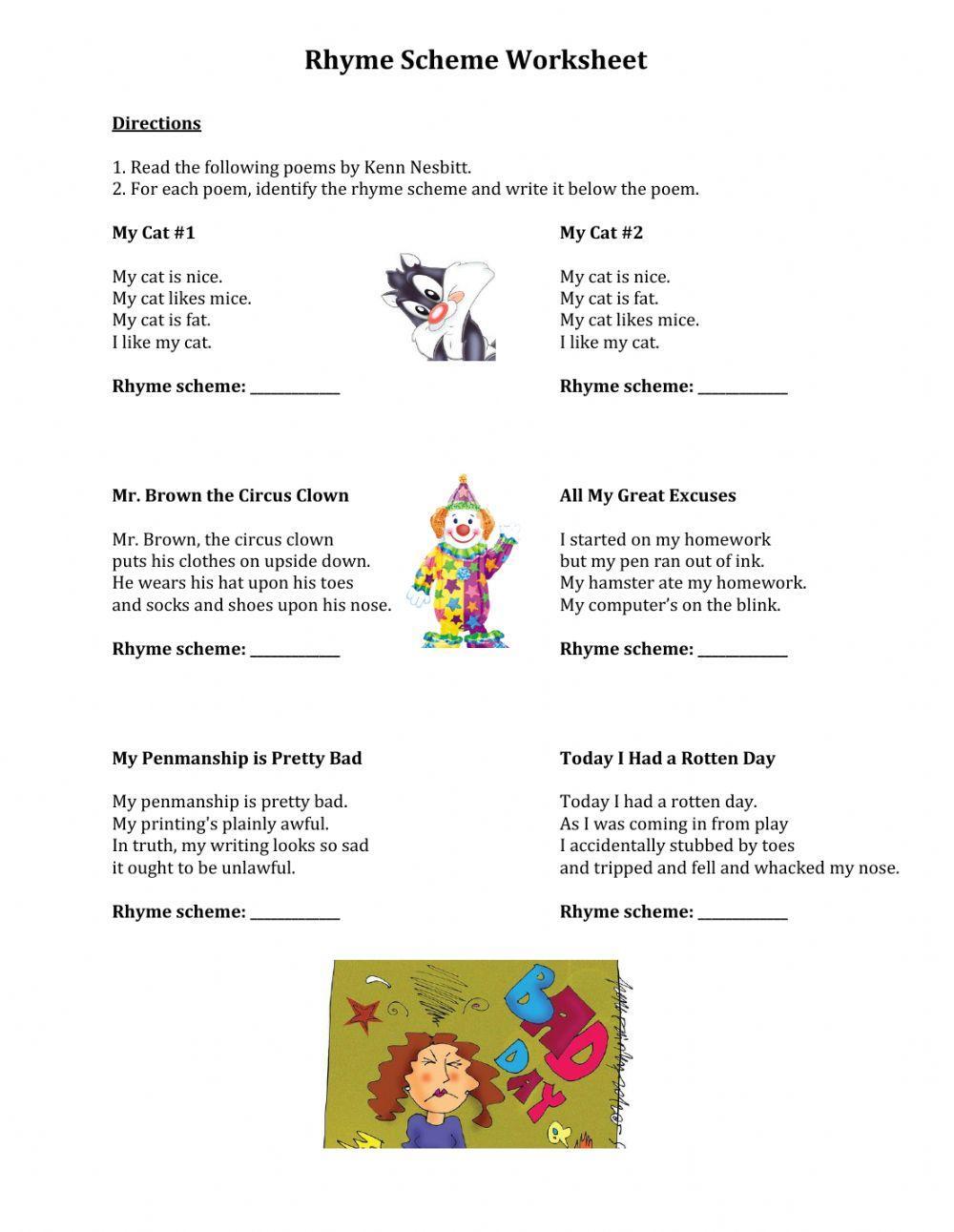576797 Rhyme Scheme etopete LiveWorksheets