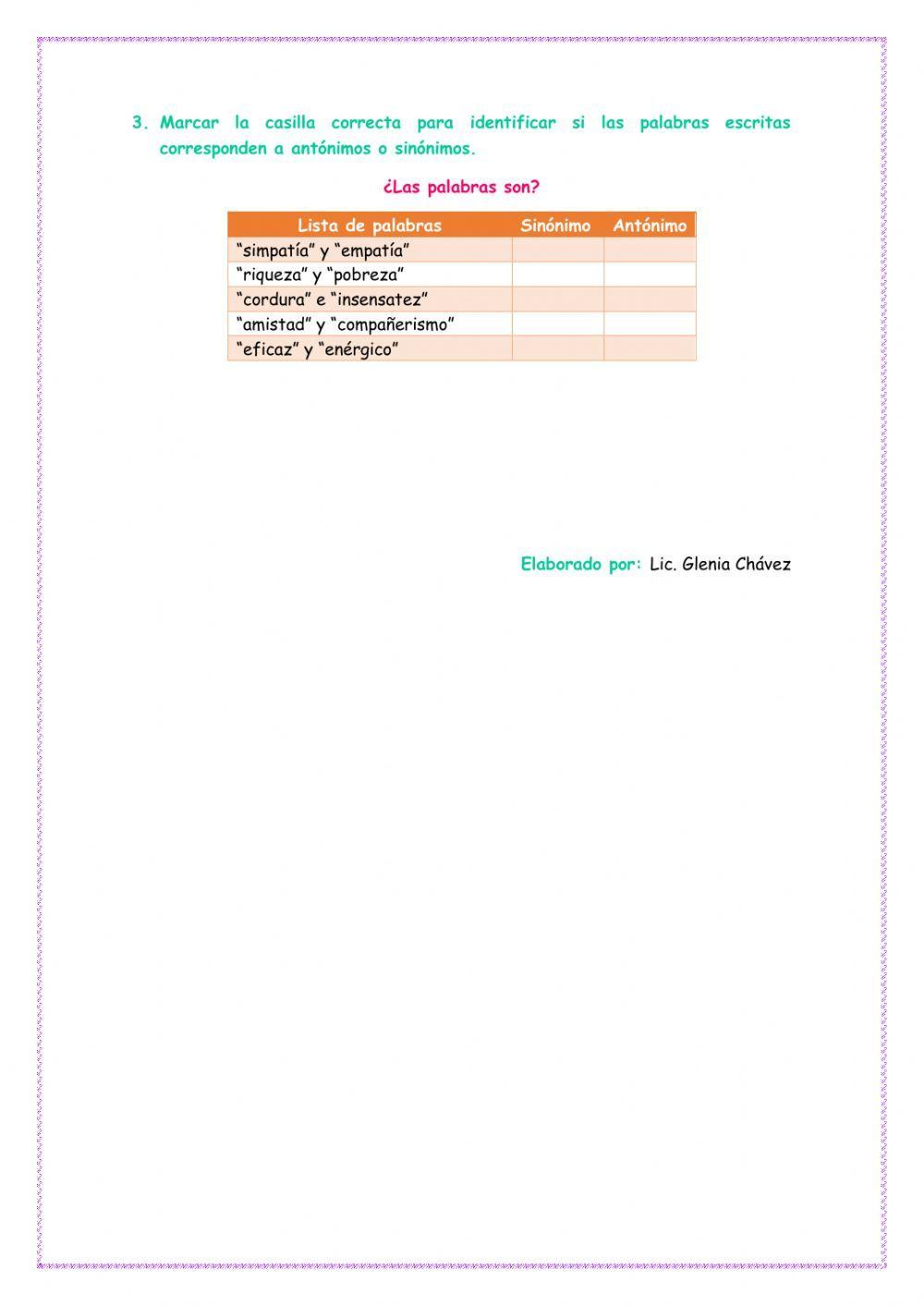Trabajo individual N°02 de “Uso del diccionario” para 7mo