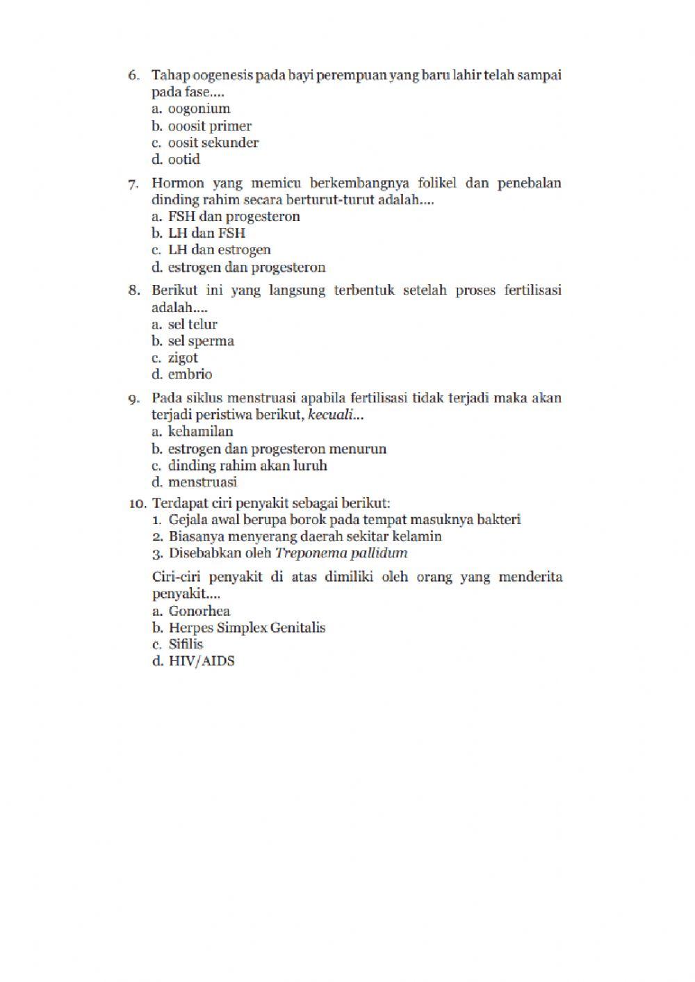 Tugas Materi Sistem Reproduksi