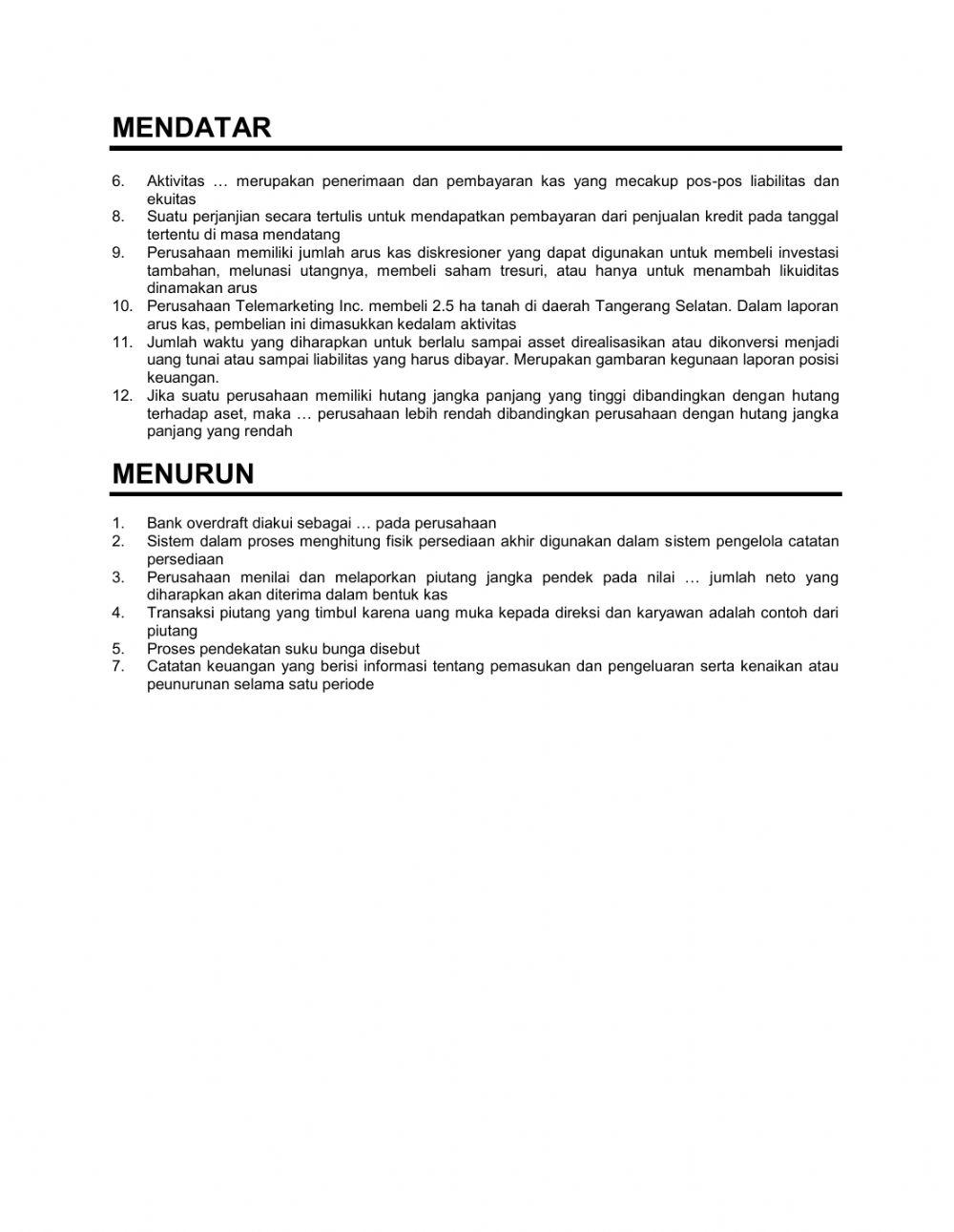 Akuntansi Keuangan I