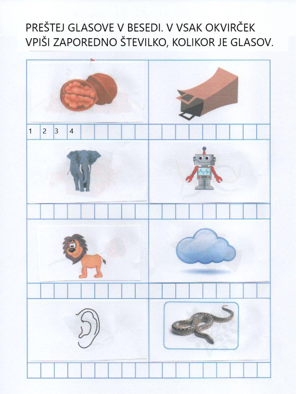 ŠTEJEM GLASOVE 1 online exercise for | Live Worksheets