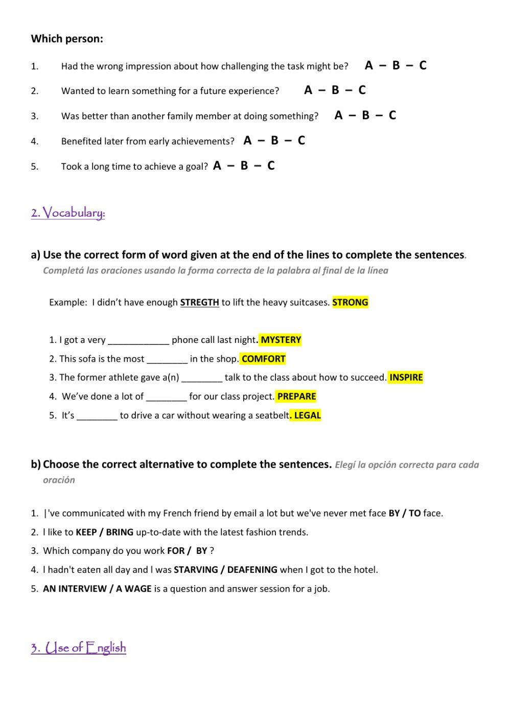 Gold Pre-first End Of Year Test