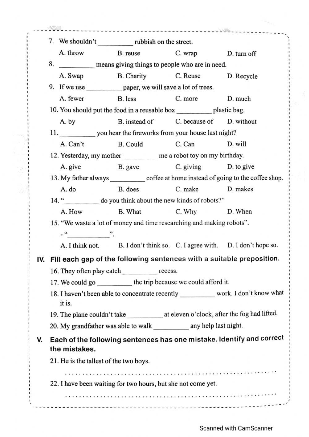 Bộ đề thi TA vào 6 - Đề số 2