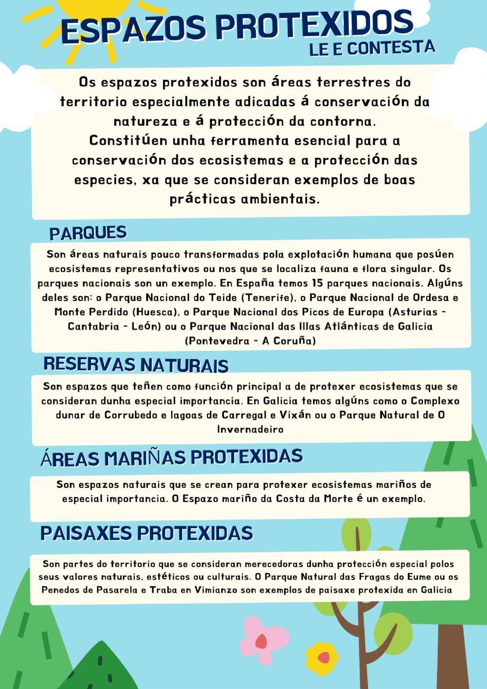 Ciencias da natureza: espazos protexidos Ciencias da natureza: espazos protexidos
