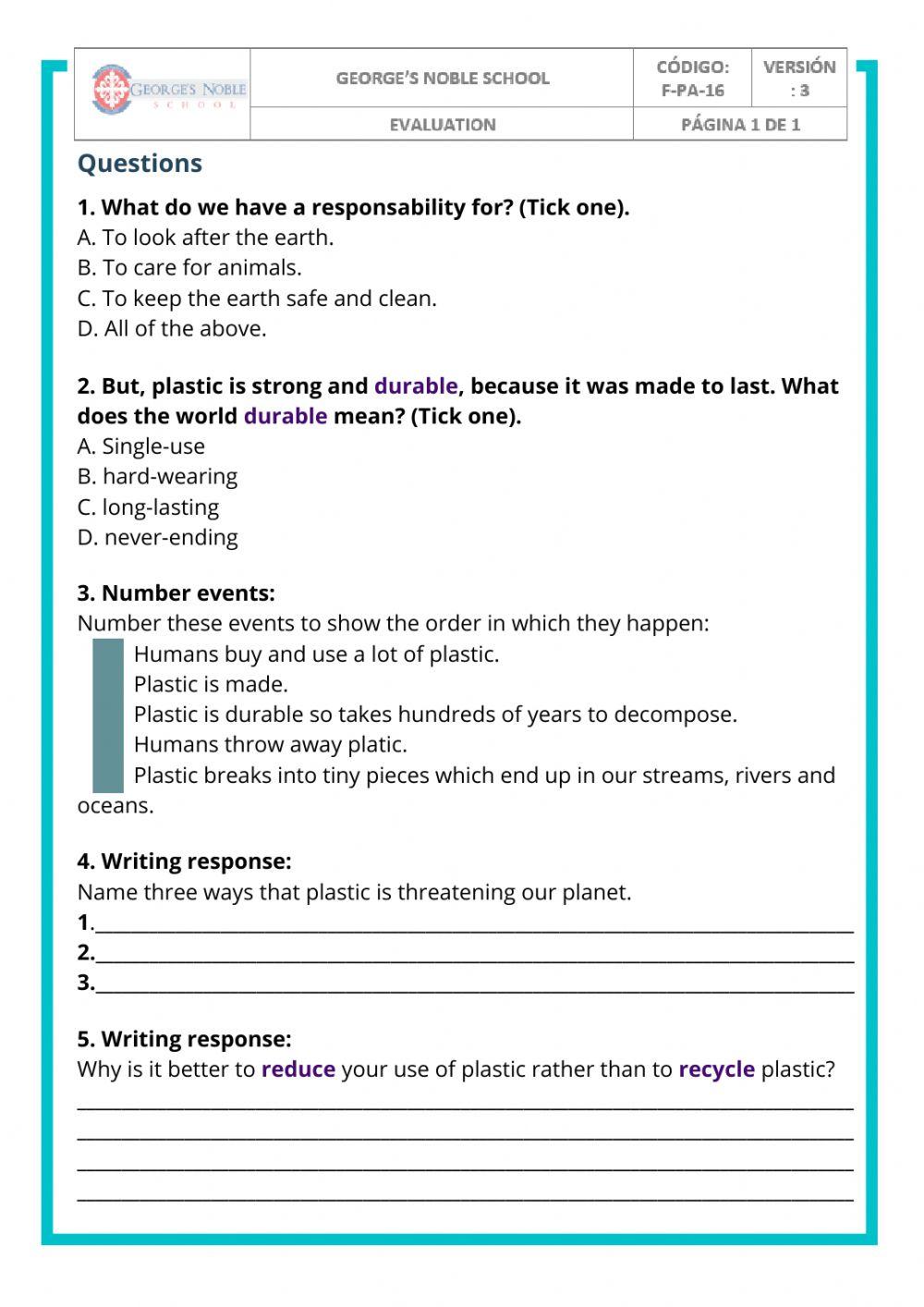 Save the oceans from plastic pollution