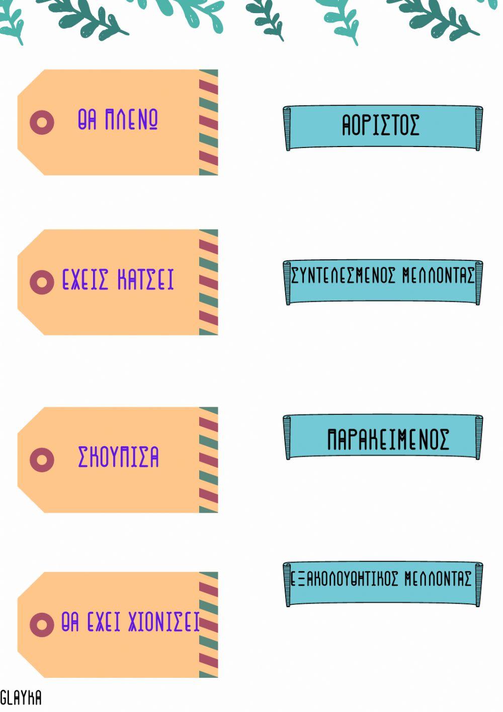 Οι Χρόνοι του Ρήματος