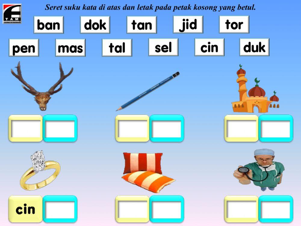 Latihan Perkataan KVK+KVK