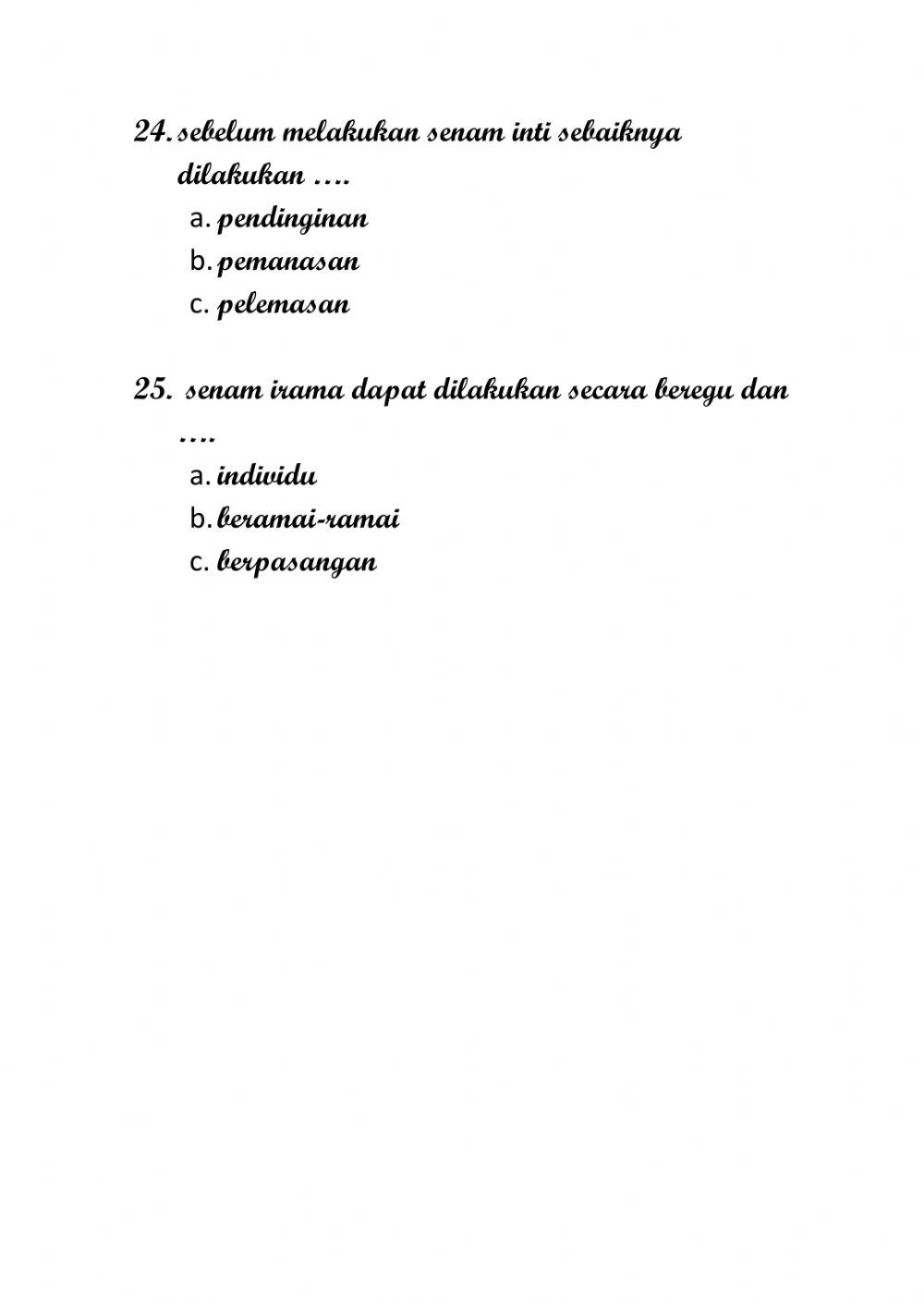 Penilaian Akhir Semester PJOK