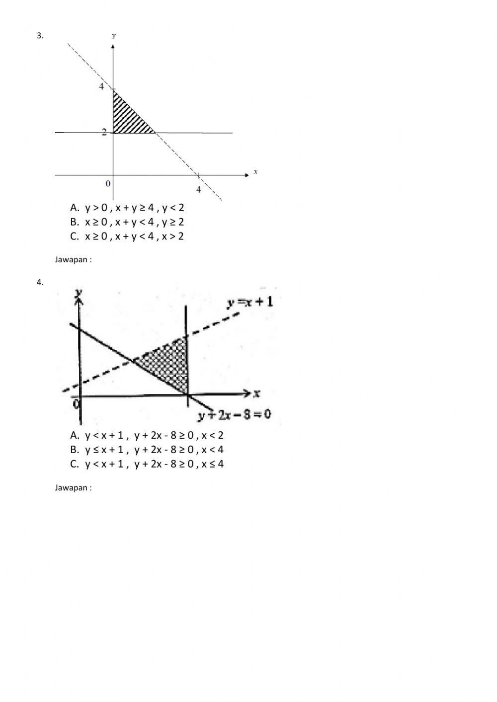 Rantau Berlorek Yang Memuaskan Ketaksamaan Linear