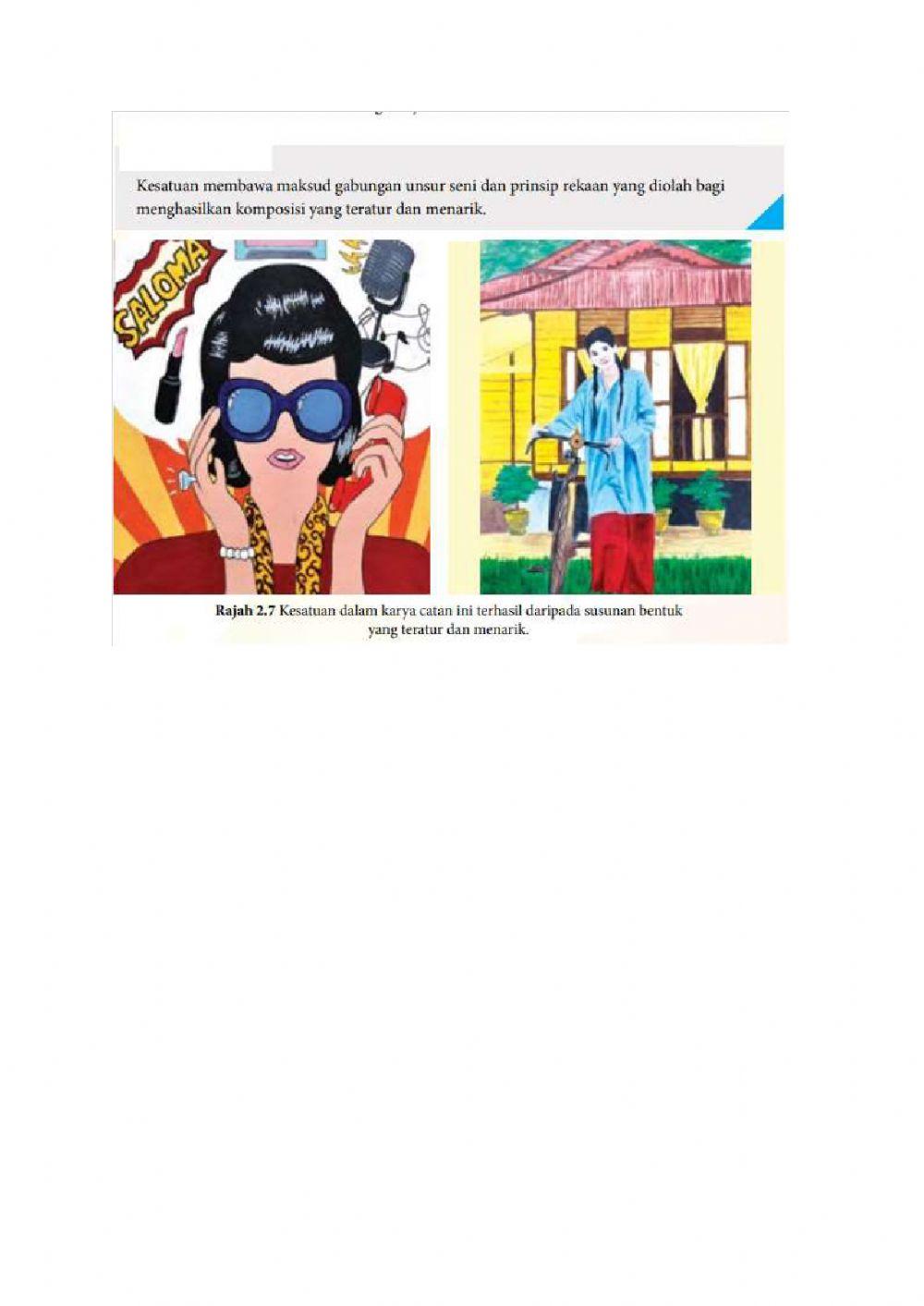 Teknik dan proses serta unsur dan prinsip rekaan.