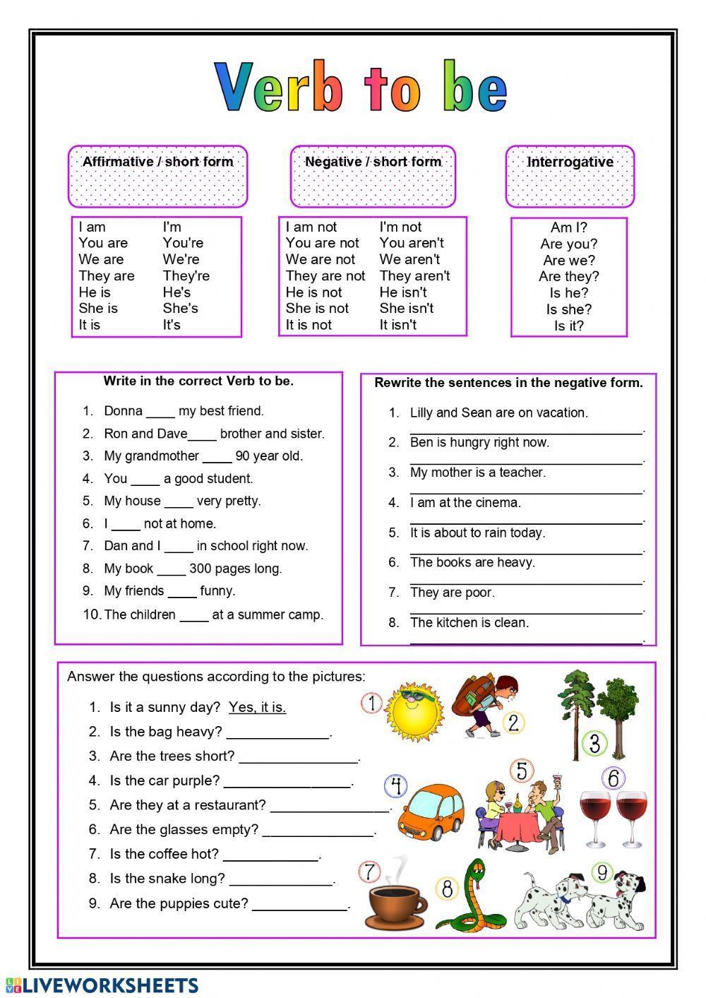 Verbs online exercise for