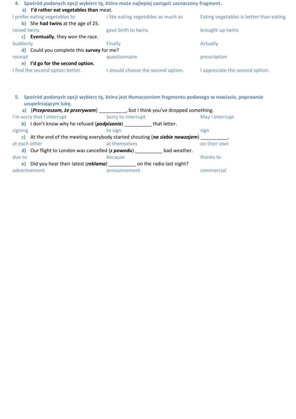 Matura podstawowa środki językowe 11