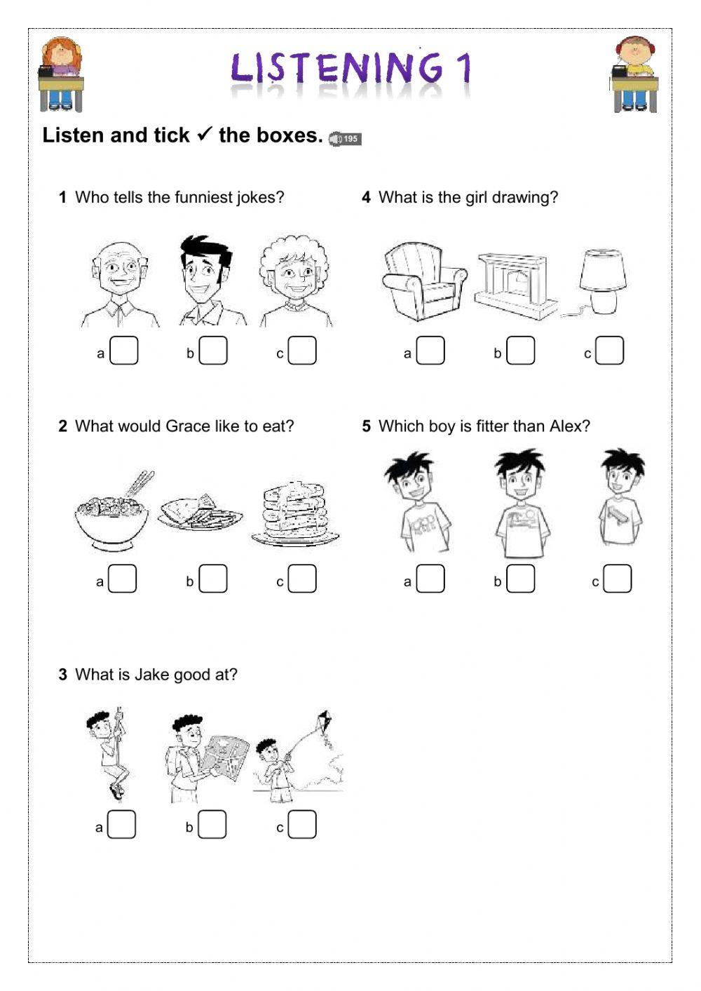 Kids 4 listening 1 - final exam