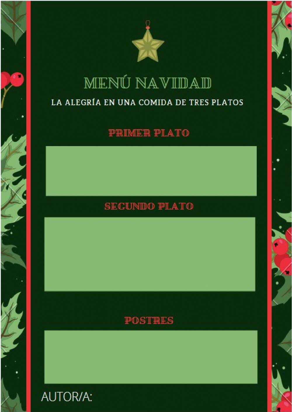 Menú navidad
