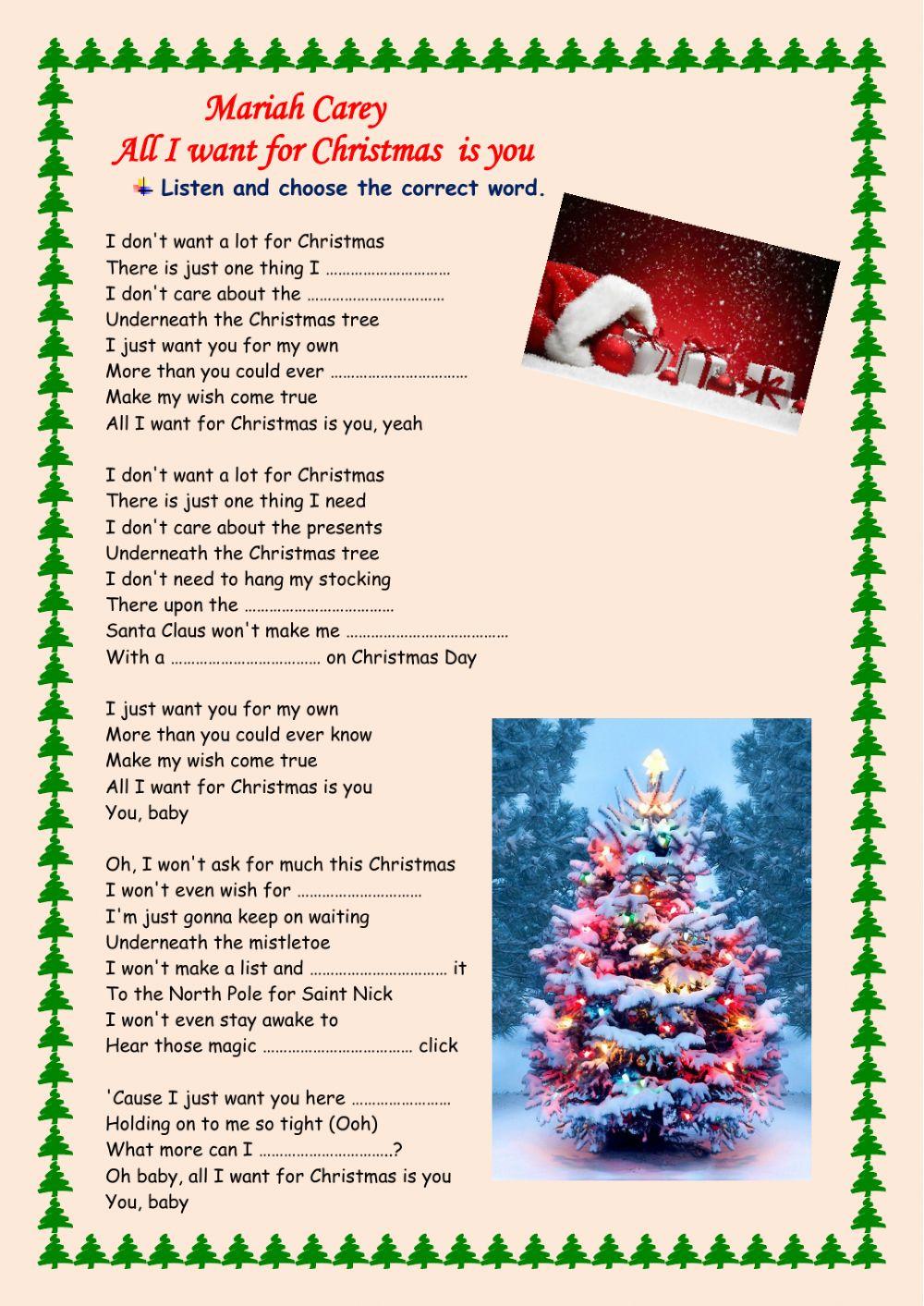 All I want for Christmas