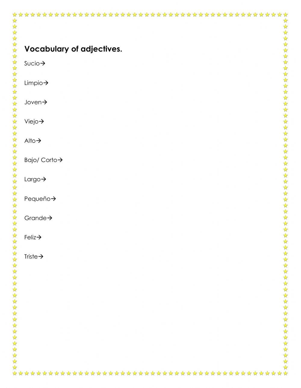 Vocabulary Test 1