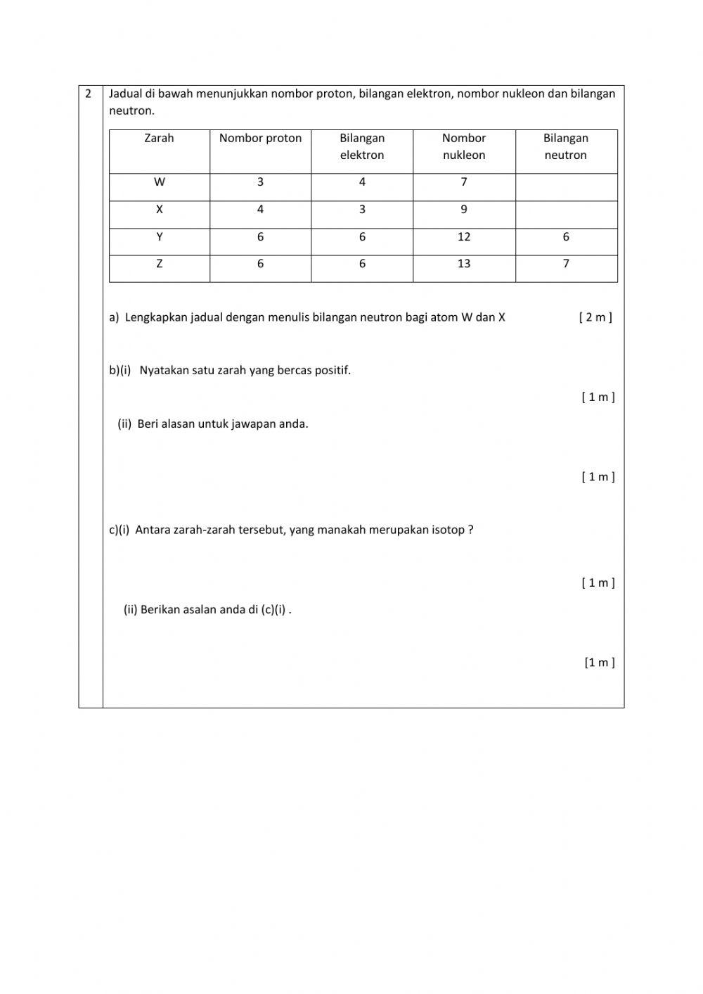 Soalan sains KSSM tingkatan 4